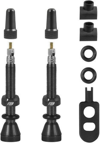 Force for tubeless system 2xFV 44mm, black - Bike Valve - Main image