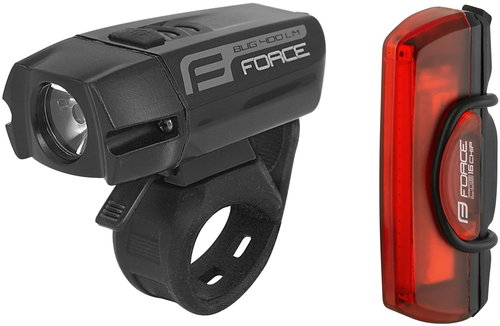 Force Glare USB, front + rear Main image Force Glare USB, front + rear - Bike Light - Main image
