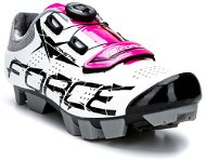 Force MTB Crystal - fehér/ rózsaszín, mérete 35/221 mm - Kerékpáros cipő