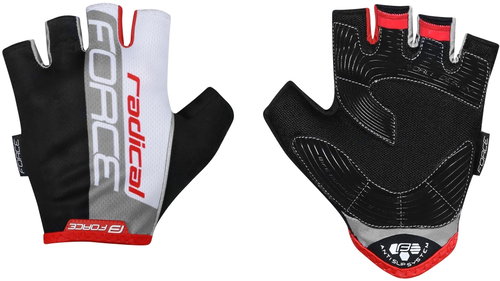 Force RADICAL, Black-White-Red, M - Cycling Gloves - Main image