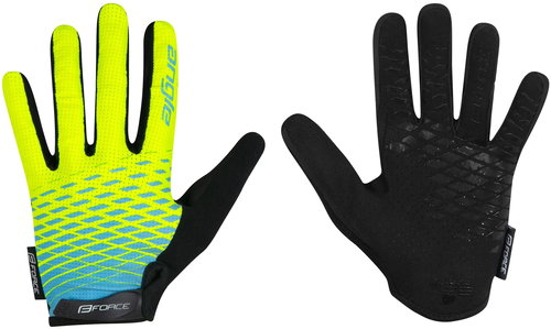 Force MTB ANGLE, Fluo-Blue - Cycling Gloves - Main image
