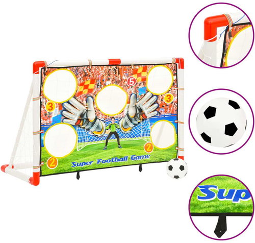 Shumee Children's football goal with training tarp 120 × 51 × 77.5 cm - Football Goal - Main image