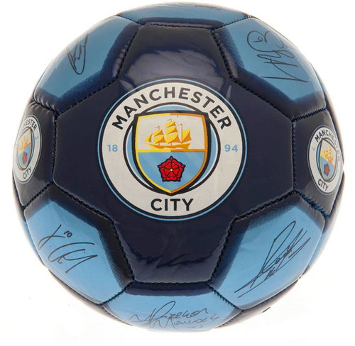 Ouky Manchester City FC, signatures, blue, 26 panels, size 1 - Football  - Main image