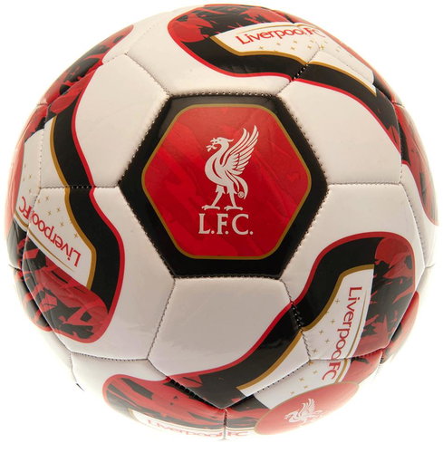 Ouky Liverpool FC, white and red, 26 panels, size 5 - Football  - Main image