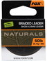 Cord FOX Naturals Braided Leader 20 m 50 lb 22,7 kg - Šňůrka