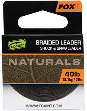 FOX Naturals Braided Leader 20 m 40 lb 18,1 kg - Cord - Main image