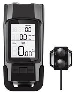 Verk 14480 Voděodolné LED světlo USB, el.zvonek, tachometr černé - Bike Light