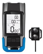 Verk 14480 Voděodolné LED světlo USB, el.zvonek, tachometr modré - Bike Light
