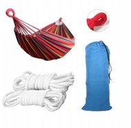 Azar HM-108 Hammock hammock 240 × 160 cm red stripes - Hammock