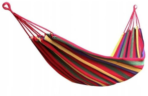Malatec Hammock Hammock 80 × 200 cm red stripes - Hammock - Main image