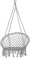 KIK KX6516 Hanging armchair with fringe 80 cm grey - Hanging Chair