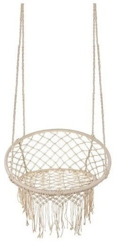 Malatec 5906 Hanging armchair with fringe white - Hanging Chair - Main image