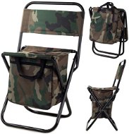 Verk 01665 Kempingová skládací židle s brašnou 2v1 maskáč - Kempingová židle