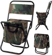 Verk 01661 Kempingová skládací židle s brašnou 2v1 maskáč - Kempingová židle