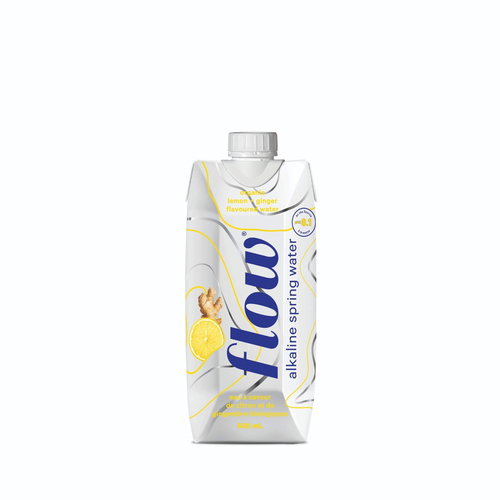 Flow Water Organic Alkaline SW 12 x 500ml Lemon Ginger - Sports Drink - Main image
