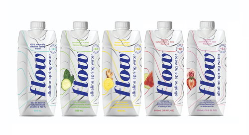 Flow Water Organic Alkaline SW mix 4x Natural, 2xGinger, 2x Cucumber, 2x Rose, 2x Watermelon - Drink - Main image