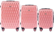 Wings PC190 Set of 3 travel cases, M/L/XL pink - Case Set