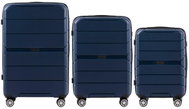 Wings PP05 Set of 3 travel cases, M/L/XL dark blue - Case Set
