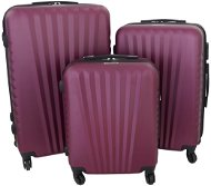 Gravitt Sada 3 Cestovních kufrů skořepinové, M/L/XL vínově červená - Case Set