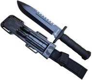 Foxter 2054 Taktický nůž s křesadlem, píšťalkou, brouskem 31 cm - Nůž