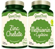 GreenFood Nutrition Methionin + Cysteine 90 cps. + Zinc Chelate 60 cps. - Sada výživových doplnkov