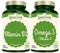 GreenFood Nutrition Omega 3 + Vitamín E 120 cps +Vitamín D3 60 cps. - Sada výživových doplnkov