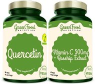 GreenFood Nutrition Quercetin 90cps + Vitamin C 500mg 60cps. - Sada doplňků stravy