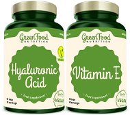 GreenFood Nutrition Hyaluronic Acid 60cps. + Vitamin E 60 cps - Sada výživových doplnkov