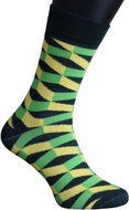 Happy Happy Socks Stripes Green and yellow - Socks