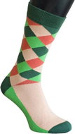 Happy Happy Socks Kara green and beige - Socks