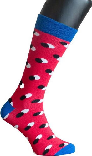 Happy Happy socks polka dot size 41- 46 red-blue - Socks - Main image