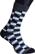 Happy Happy socks size 36-40 grey and white - Socks