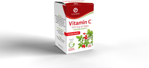 Galmed Vitamin C 500 mg with rose hips 100 tbl - Vitamin C - Main image
