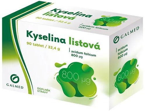 Galmed Kyselina listová 800 mcg 90 tablet - Vitamins - Main image