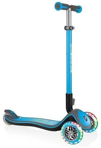 Globber Elite Deluxe Lights Sky Blue - Scooter - Main image