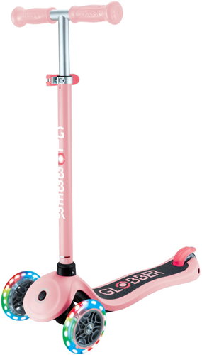 Globber Primo Lights V2 Pastel Pink Lighted Wheels - Children's Scooter - Main image