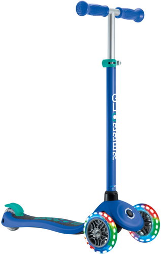 Globber Primo Lights V2 Luminous Wheels Navy Blue - Children's Scooter - Main image