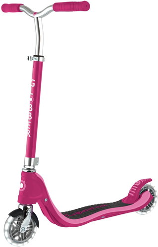 Globber Flow 125 Lights Ruby Pink Luminous Wheels - Children's Scooter - Main image