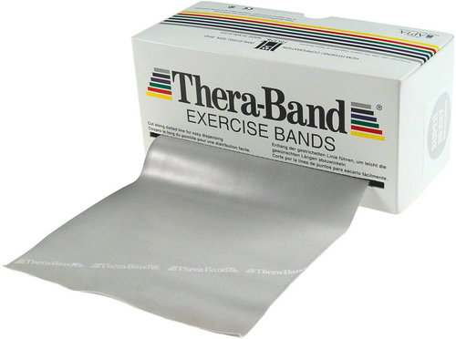 Thera-Band, stříbrná, super silná zátěž, 5,5 m - Resistance Band - Main image