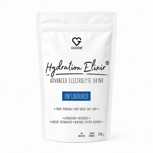 Goodie Electrolytes drink, Hydration Elixir® Unflavoured 250g Main image Goodie Electrolytes drink, Hydration Elixir® Unflavoured 250g - Electrolytes - Main image