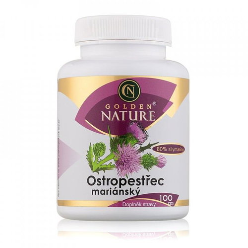 Golden Nature Milk thistle 80% silymarin 100 cps. - Milk Thistle - Main image
