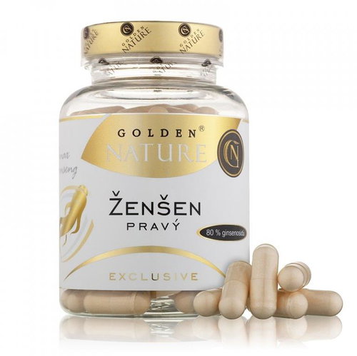 Golden Nature Exclusive Ginseng true 80% ginsenosides 100 cps. - Ginseng - Main image