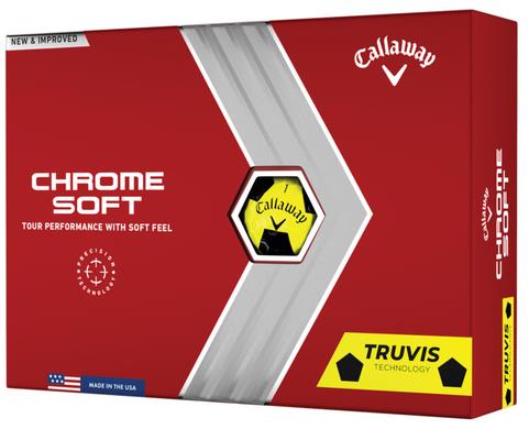 Callaway Chrome Soft Truvis balls 12pcs, yellow/black - Golf Ball - Main image