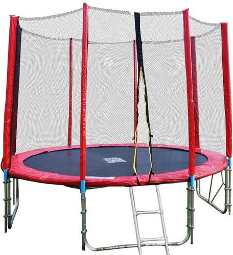 GoodJump 4UPVC red trampoline 305 cm with protective net + ladder - Trampoline - Main image