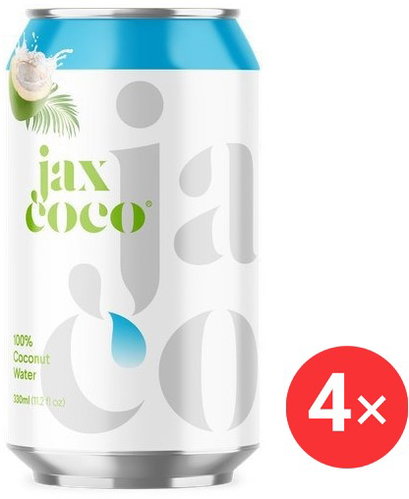 Jax Coco 100% coconut water 4 x 330 ml can - Drink - Main image