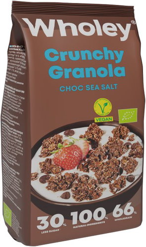 Wholey Crunchy granola with chocolate and sea salt BIO 300 g - Granola - Main image