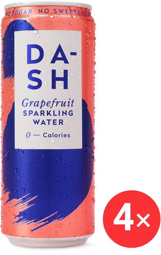 DASH Sparkling water grapefruit 4 x 330 ml - Flavoured Water - Main image