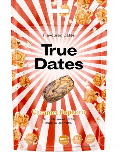 True Dates Dates with popcorn flavour 100 g - Dried Fruit - Main image