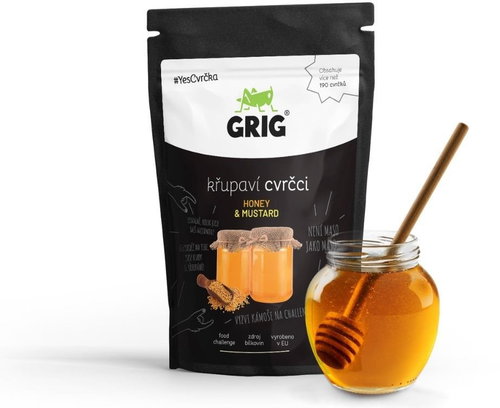 Grig Dried Crickets Honey & Mustard - Healthy Crisps - Main image