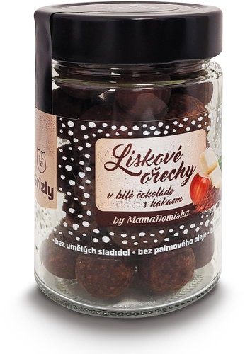 Grizly Hazelnuts in white chocolate and cocoa by @mamadomisha 200 g - Nuts - Main image